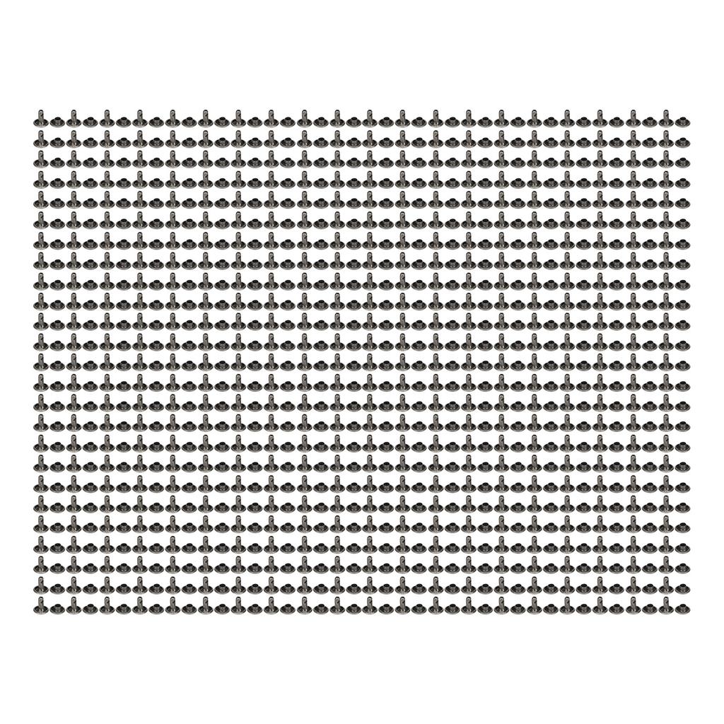 500 Sets Leather Rivets 8x8mm Electroplating Process High Hardness Iron   Double Sided Rivets for Hat Clothing