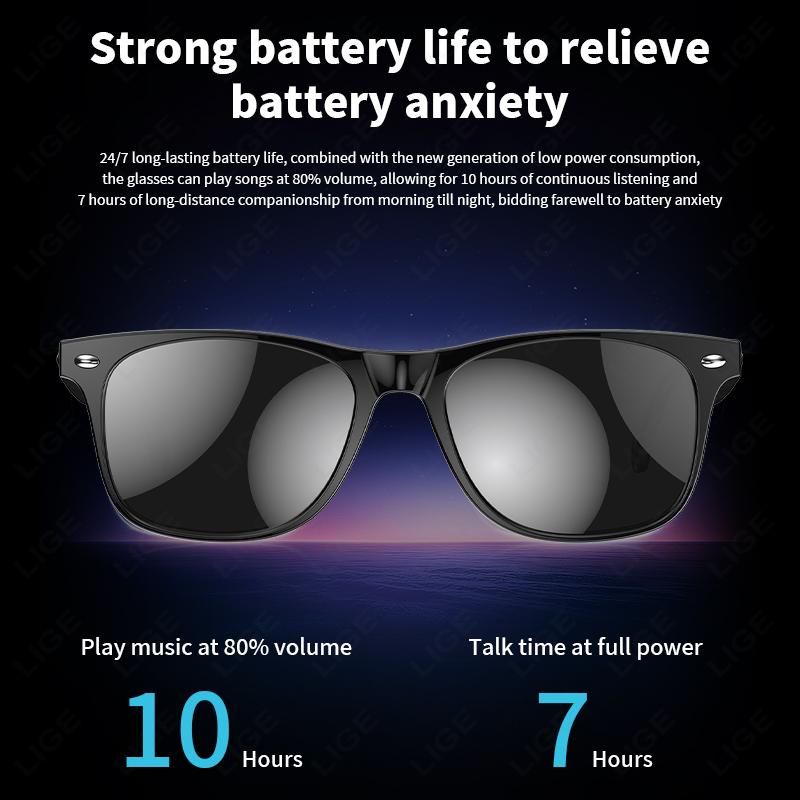 Smart Sunglasses Bluetooth Call Anti Blue Light Anti-UV Waterproof Smart Glasses For Men Women AI Intelnt Translation