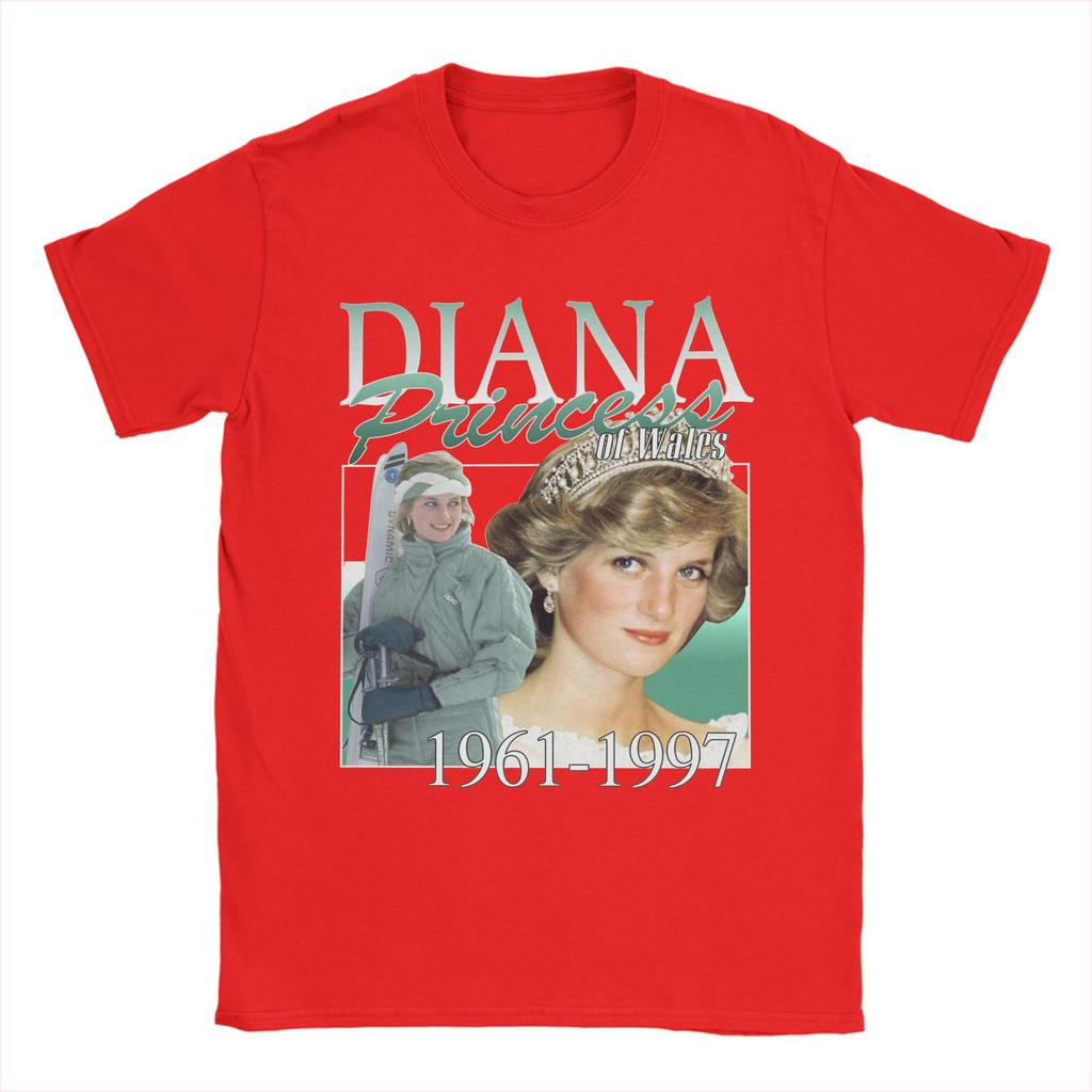 Diana Princess Vintage Style 1961-1997 T Shirts for Men Cotton Cool T-Shirt Crewneck  Tees Short Sleeve Clothing Gift Idea