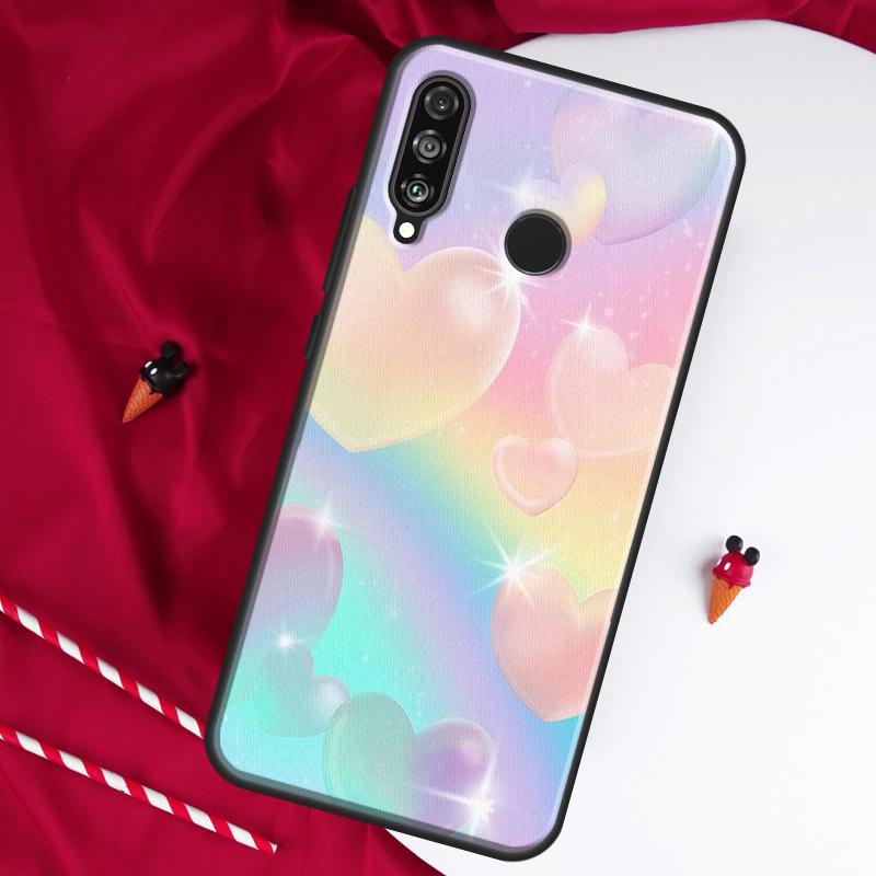 Purple Heart Swirl Aesthetic For Huawei Nova 8i 7i 11i 12i 12s 9 10 SE Y90 Y60 Y70 Y72 Y61 Y91 P30 P40 Lite P60 Pro Case