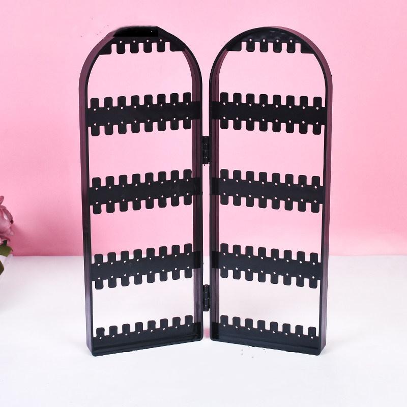 

Стойка для ювелирных изделий, ожерелья, кольца, пластиковый складной держатель, большая вместимость, вешалка для хранения браслетов с отверстиями для сережек-гвоздиков