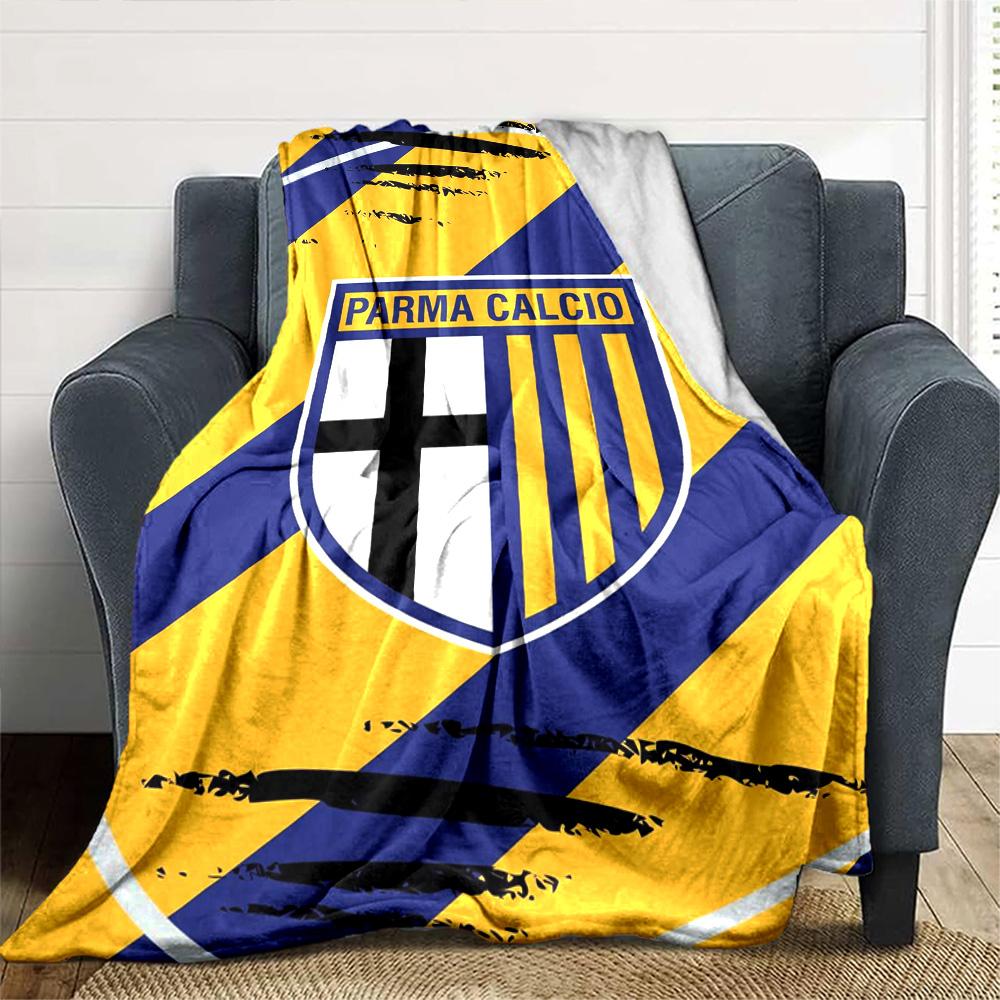 Parma Calcio Print Flanelldecke Hohe Qualität Warm Bequem Decke für Alle Jahreszeiten Perfekt für Geschenke Heimdekoration