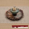 Dual-Use Japanese Ceramic Incense Burner: Club Incense Holder & Backflow Tower Tray