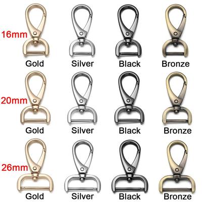 4 Colors Webbing Buckle Metal Trigger Clips Leather Strap Buckles Pet Leash Hooks Detachable Snap Hook