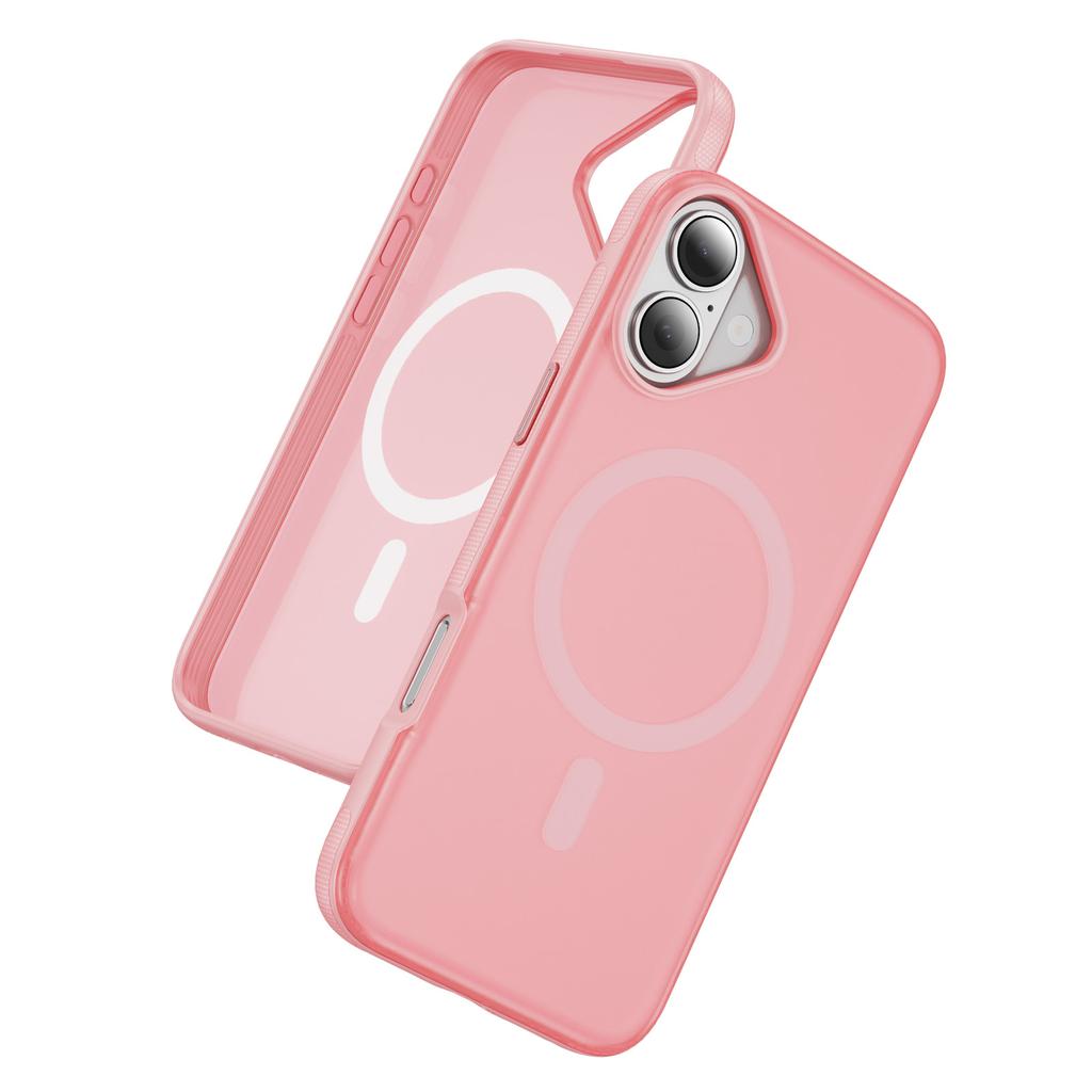 For iPhone 17 Case PC+TPU Skin Touch Anti-drop Phone Cover Compatible with MagSafe