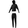 Adidas Essentials Black Size 3-Stripes Tracksuit, Women's, (H67030), J/M