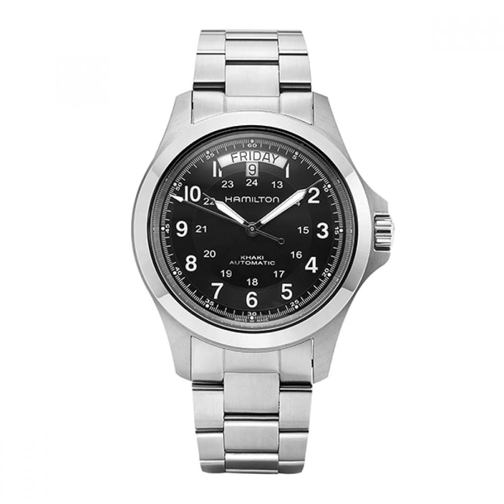 

Чоловічий металевий годинник Hamilton H64455133 Khaki Field King H64455133
