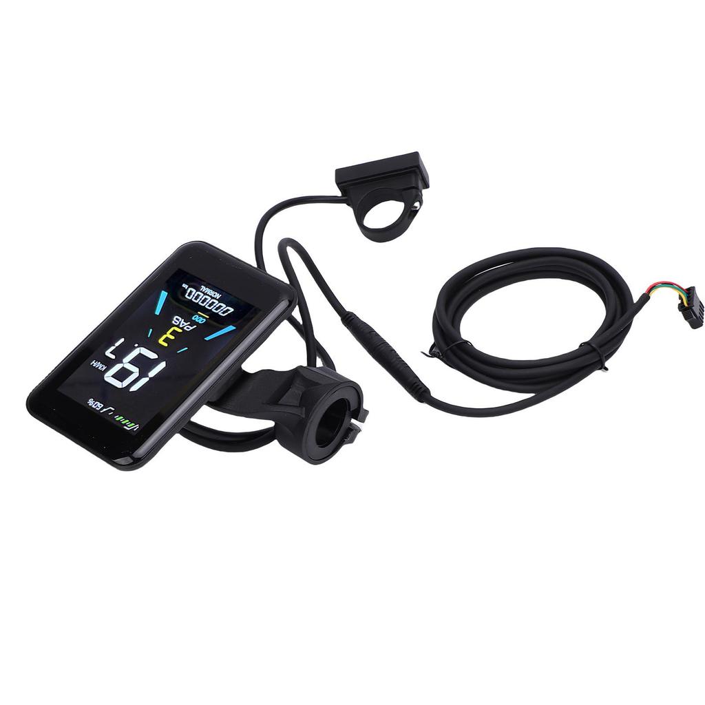 Electric Bike LCD Display Panel 24V 36V 48V 5 Core Color Screen Scooter LCD Display Dashboard with Extension Cable