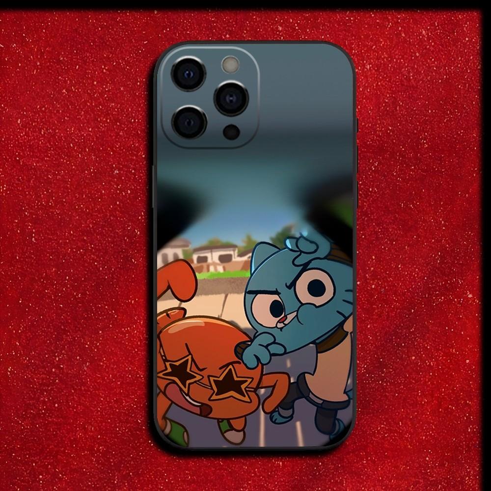 A-Amazing World of G-Gumball Phone Case For iPhone 16,15,14,13,12,11,Pro,X,XS,Max,XR,Plus,Mini Soft Black Cover