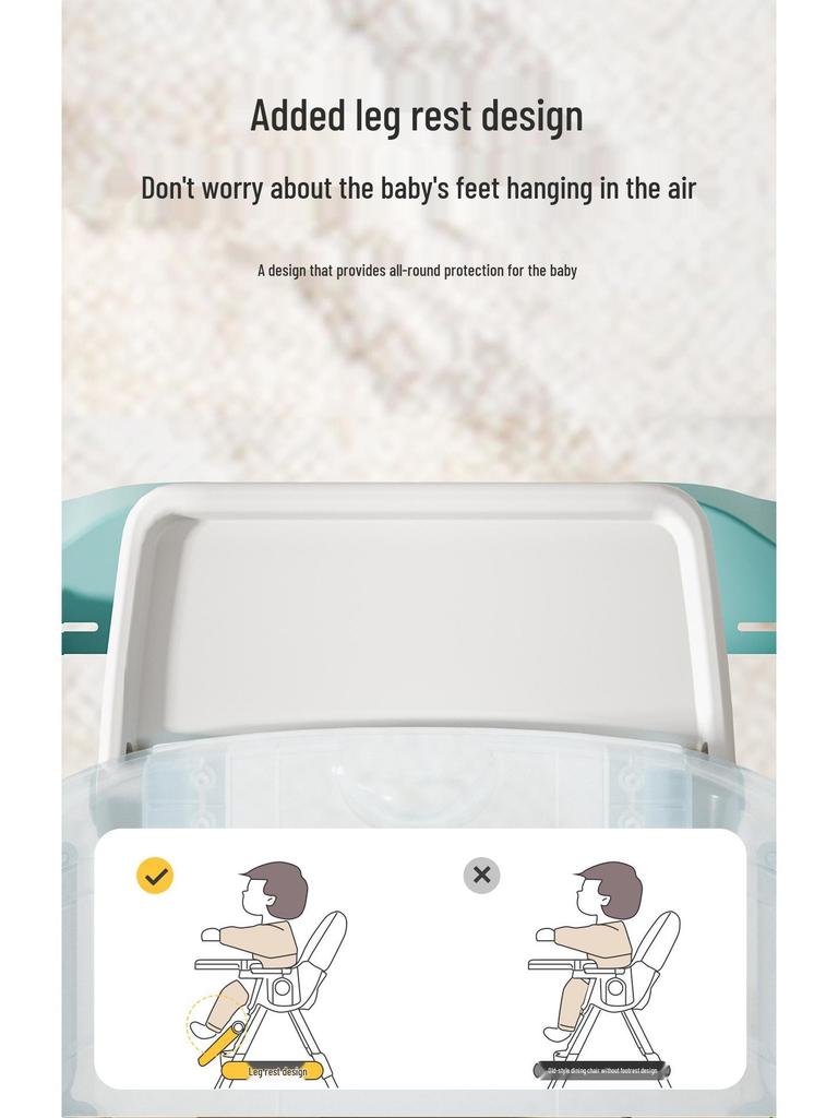 Regulowane Krzesełko dla Dziecka: Krzesełko do karmienia niemowląt i małych dzieci z tacką