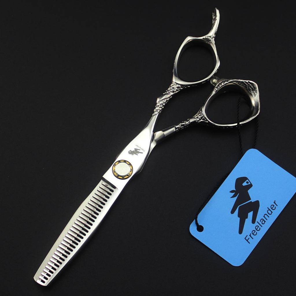 6.0-Inch LBG-60 Barber & Hairdressing Scissors: Straight, Bangs & Serrated Shears with Thinning Bearing Screw