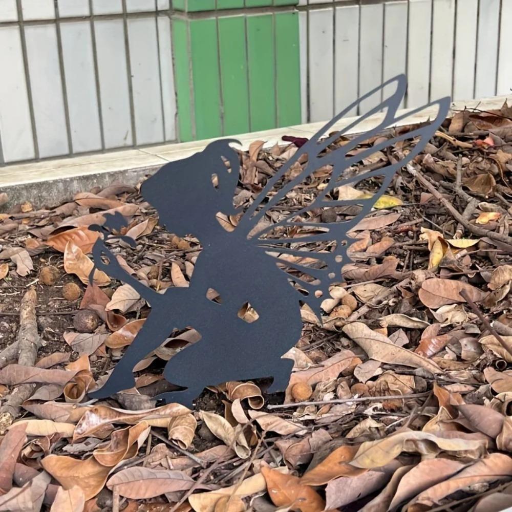 Decorazione Giardino Fatato in Metallo Ornamento per Esterno