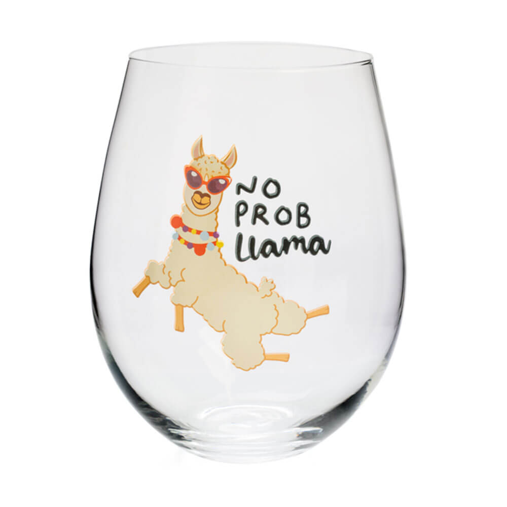 Stemless Wine Glass (No Prob Llama)