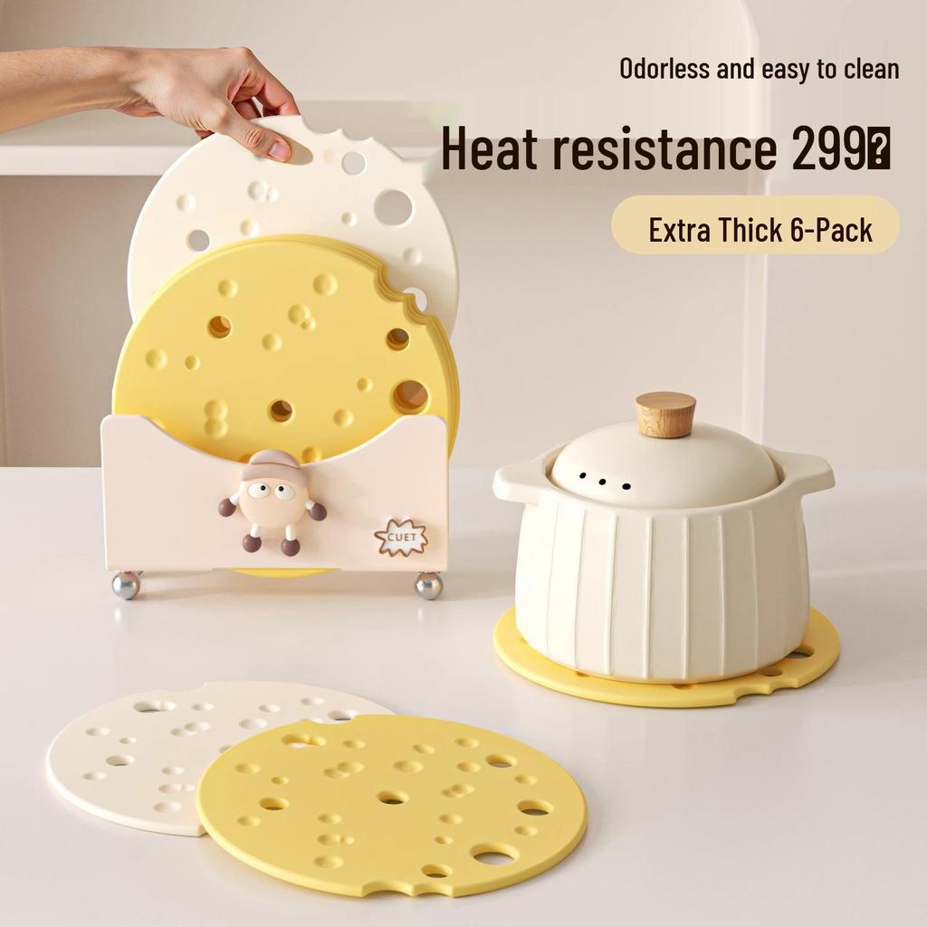 Heat-Resistant Silicone Insulation Mat: Anti-Scald Placemat, Coaster, Pot & Bowl Pad for Household Use
