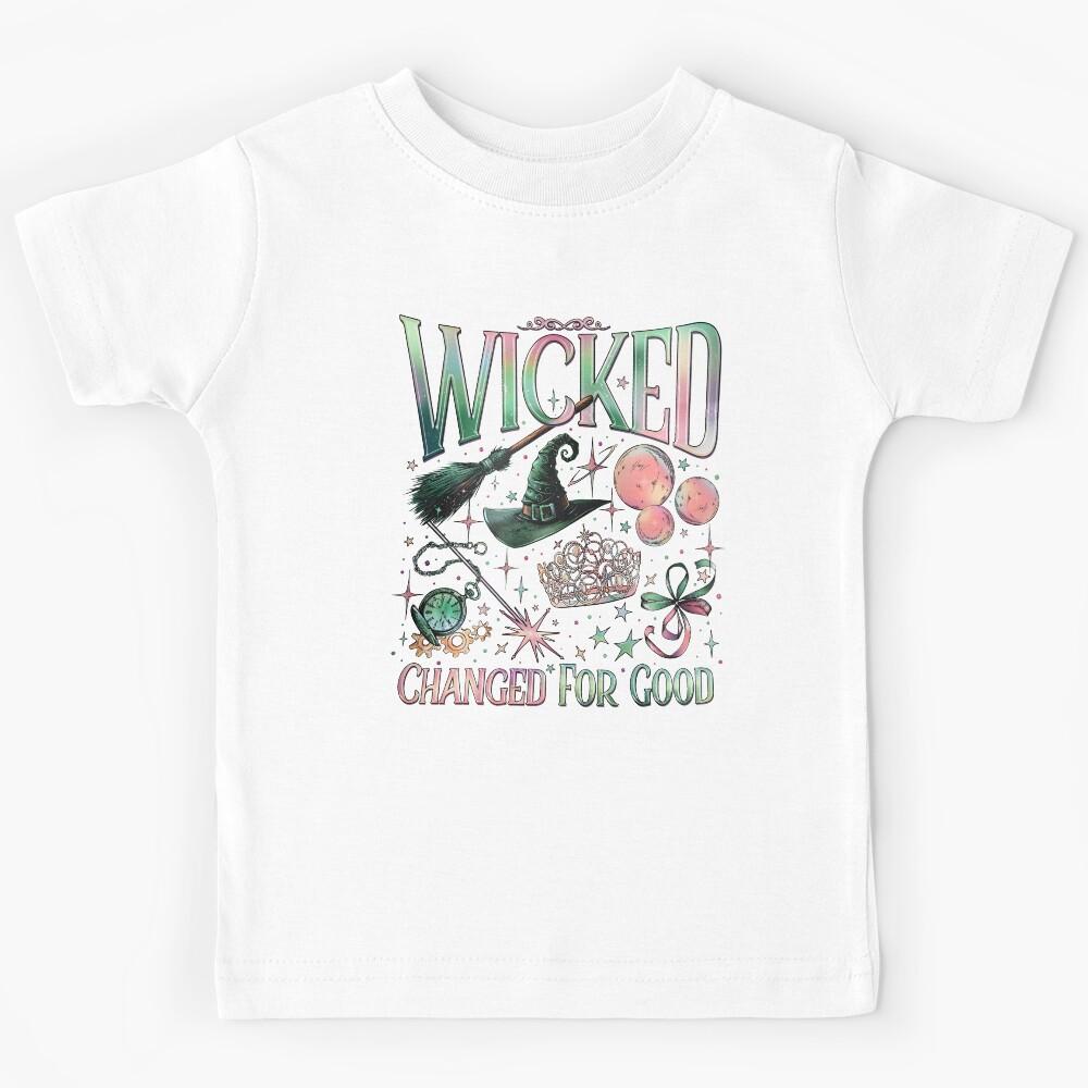 Wicked Double Sided Sweatshirt, Wizard Movie Fan Crewneck, Wicked Changed For Good Kids T-Shirt 110