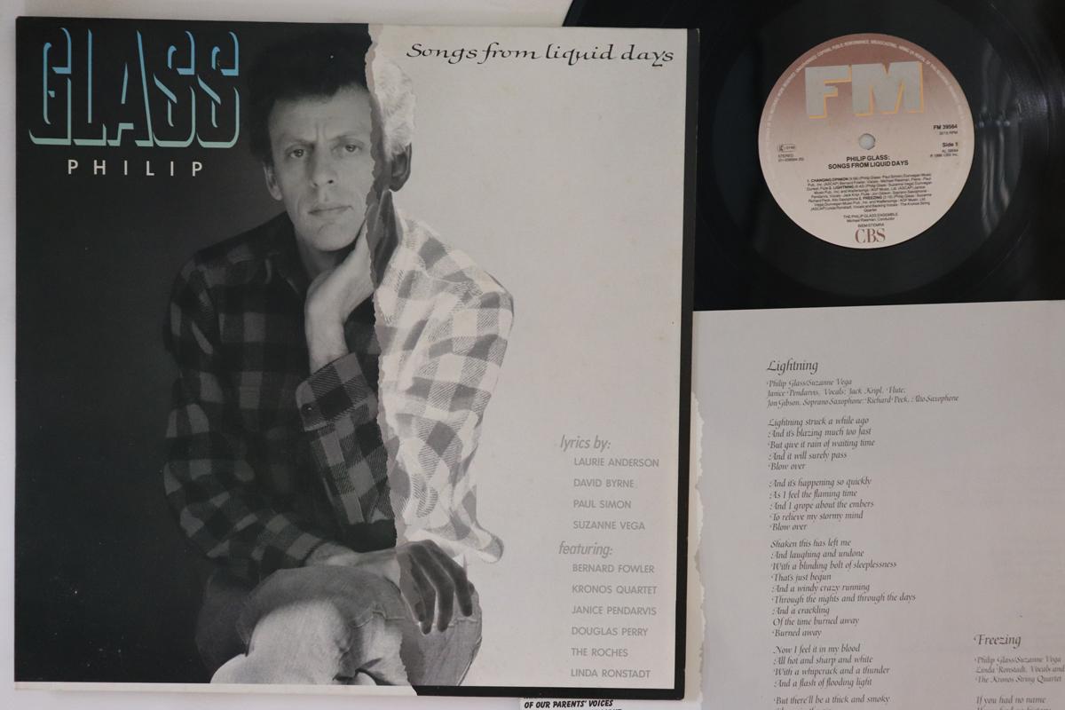 

LP Record PHILIP GLASS Songs From Liquid Days FM39564 CBS 1986 Europe Rock Used