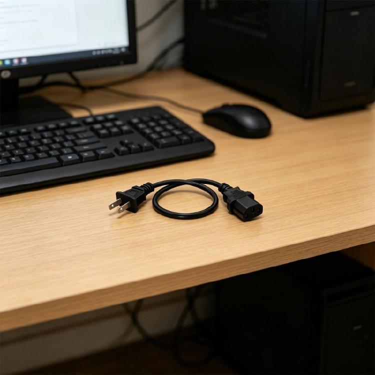 NEMA1 15P Male To IEC320 C13 Female Power Cable 40Cm 40Cm Pc Power Supply Cord Suitable for Reliable Energy Transfer