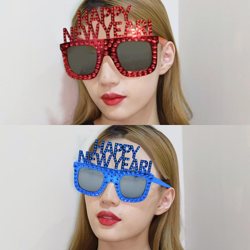 Funky Glasses For Christmas 2026 And  Year'S Gifts Happy  Year Decorative Glasses Party Props  Year Party Supplies