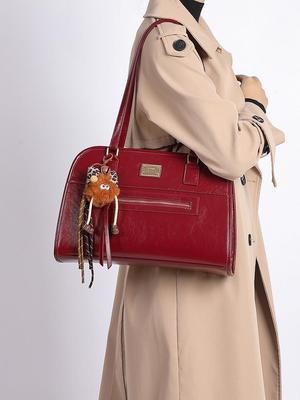 Rote Mehrweg-Damenaktentasche: Luxuriöse Schultertasche & Crossbody-Rucksack in Bonbonfarben