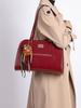 Red Multi-Way Women's Briefcase: Luxury Candy Color Shoulder Bag & Crossbody Backpack