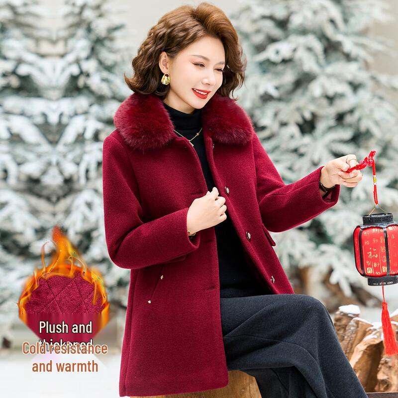 Paster Women s Velvet-Lined Thickened Winter Coat 2XL