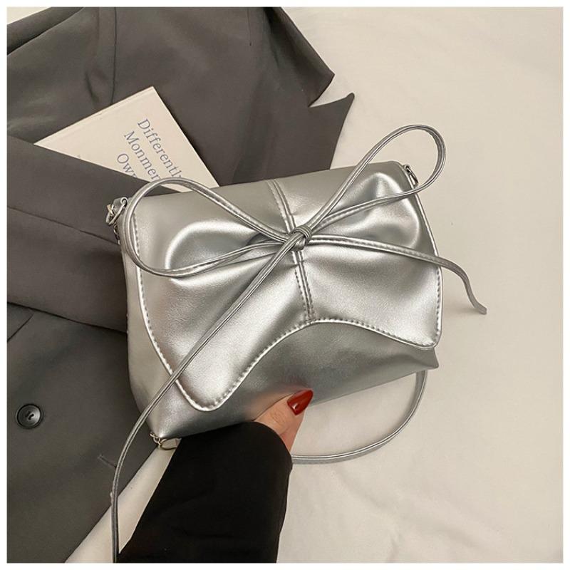 New Fashion Bow Fresh and Beautiful Niche Pleated Armpit Bag Casual Versatile Single Shoulder Messenger Bag Women