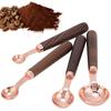 4-teiliges Set Roségold Edelstahl Messbecher Messlöffel für Haushaltsküche Backen Gadget
