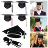 Graduation Cap with Tassel Doctoral Hat Adjustable Student Bachelor Hat Bachelor Graduation Cap for High School & Bachelor