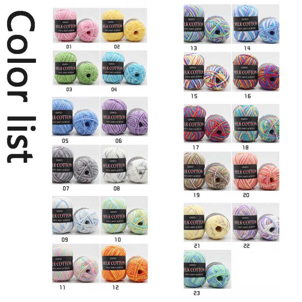 50g/roll Double Knitting DIY Crafts Warm Sewing Supplies Knitting Thread Knitted Yarn Milk Cotton