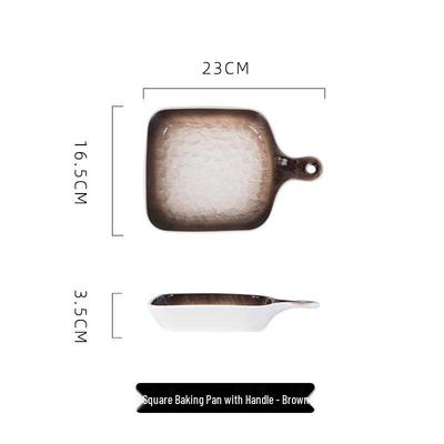 Ceramic Square Plate with Handle