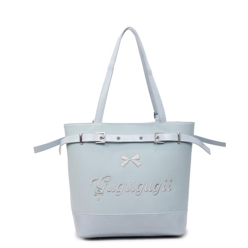 

Корейская вместительная сумка с чувством моделирования, мягкая и прочная, модная, изысканная, новая, легкая, роскошная, для поездок на работу, через плечо светло-синий