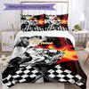 Motorcycle5 Customize Your Name Bedding Set Breathable Duvet Cover With Pillowcases Decorative Bed Linen For Bedroom Home Decoration Birthday Gift
