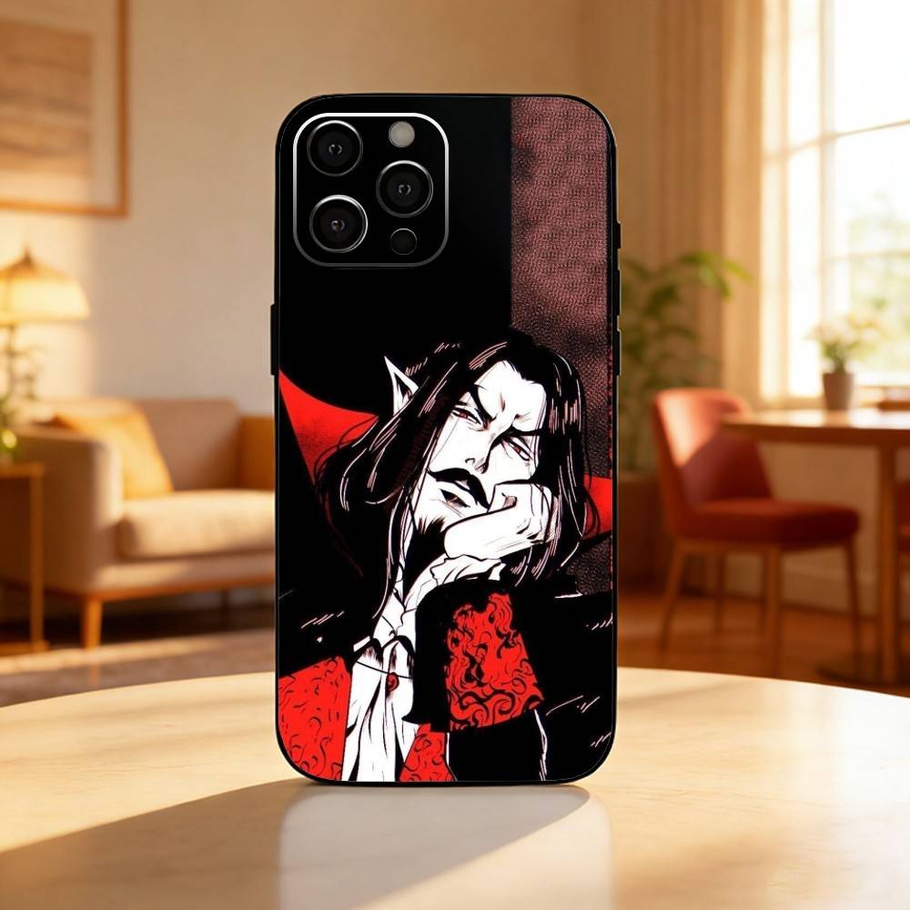 Game C-Castlevania Phone Case For iPhone17,16,15,14,13,12 Plus,Max Soft Silicone Black Cover iPhone13PROMAX