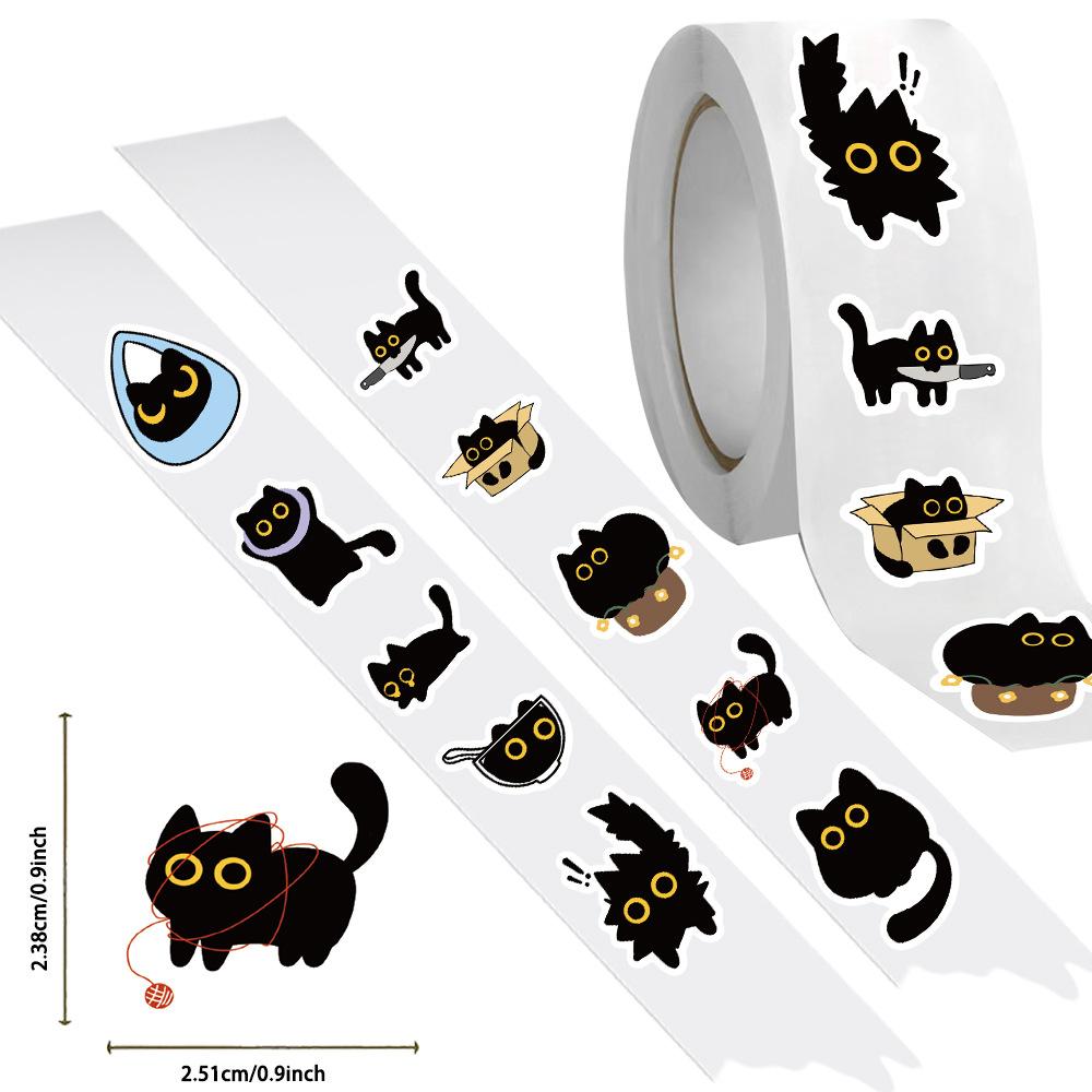 Black Cat Sticker Collection 100-500pcs for Phone Case Guitar Notebook Scrapbook Halloween Decorative Stationery Supplies