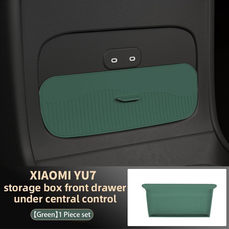 Custom Silicone Storage Box Cover For Xiaomi Yu7 2025 2026 Storage Box Center Hidden Box Sunglasses Holders Organizer Interior
