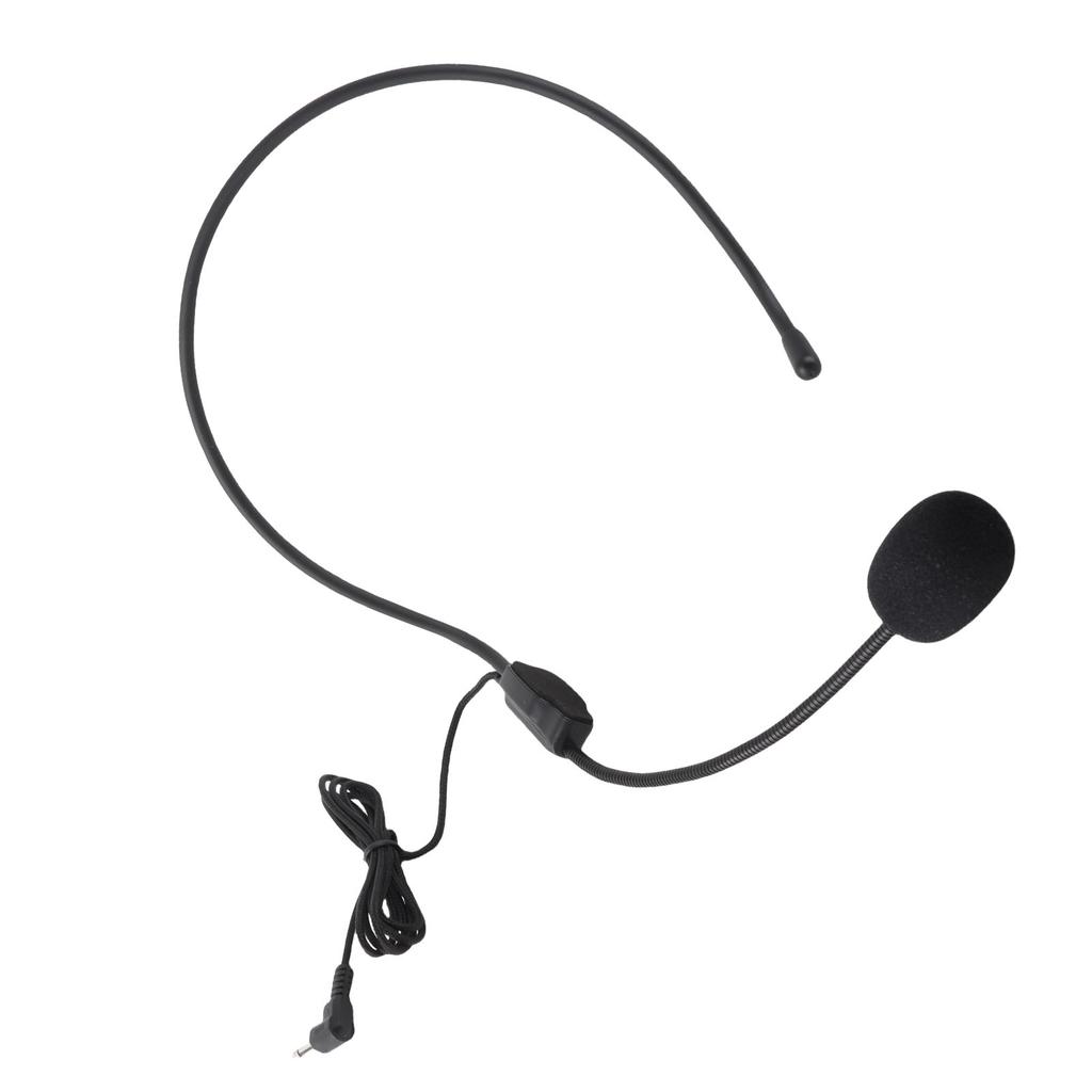 Mini 3.5mm Head Mounted Wired Microphone Condenser MIC for Voice Amplifier Speaker