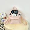Kuromi Cute Student Backpack With Pu Leather And Bow Decor For Daily Use