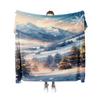 Tuniu Cozy Winter Forest Throw Blanket Soft Fleece Blanket for Sofa Bed Bedroom Living Room Decor