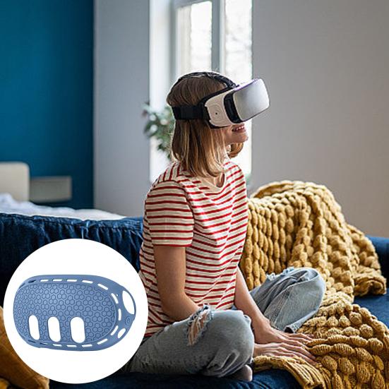 Silicone VR Shell Protective Cover Scratch-Proof Impact Resistant Simple Installation Protective Case for Meta Quest 3