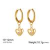 Xiaomi Skyrim Heart Star Shell Flower Clear Zircon Drop Earring Stainless Steel Gold Color Minimalist Hoop Earrings Women Jewelry Gift