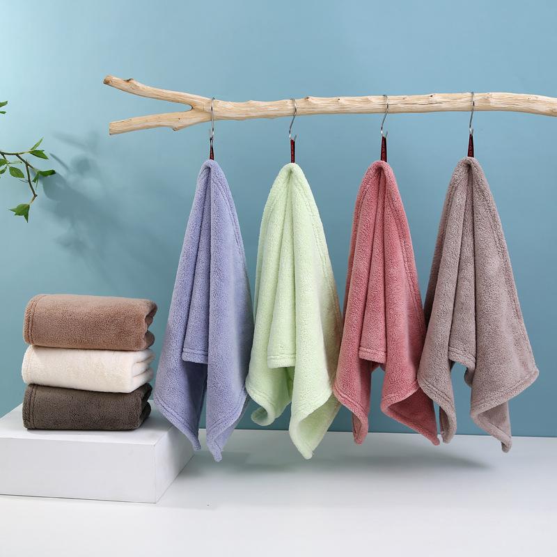Antibacterial coral fleece towel absorbent adult face towel face towel beauty salon hand towel
