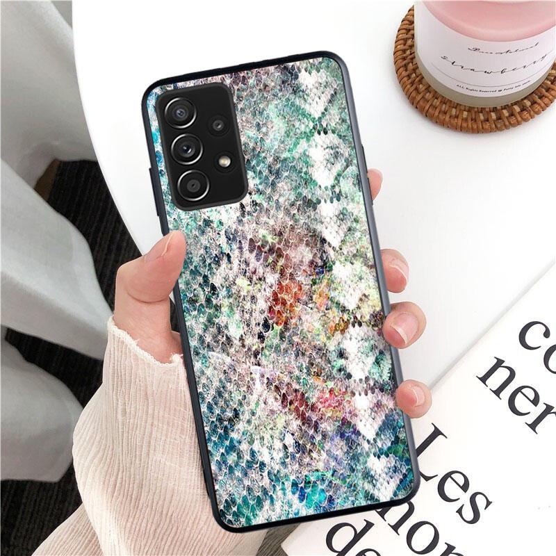 Etui na telefon ze skóry węża do Samsung Galaxy A13 A22 A12 A32 A71 A11 A21S A33 A52 A72 A51 A50 A70 A31 M31