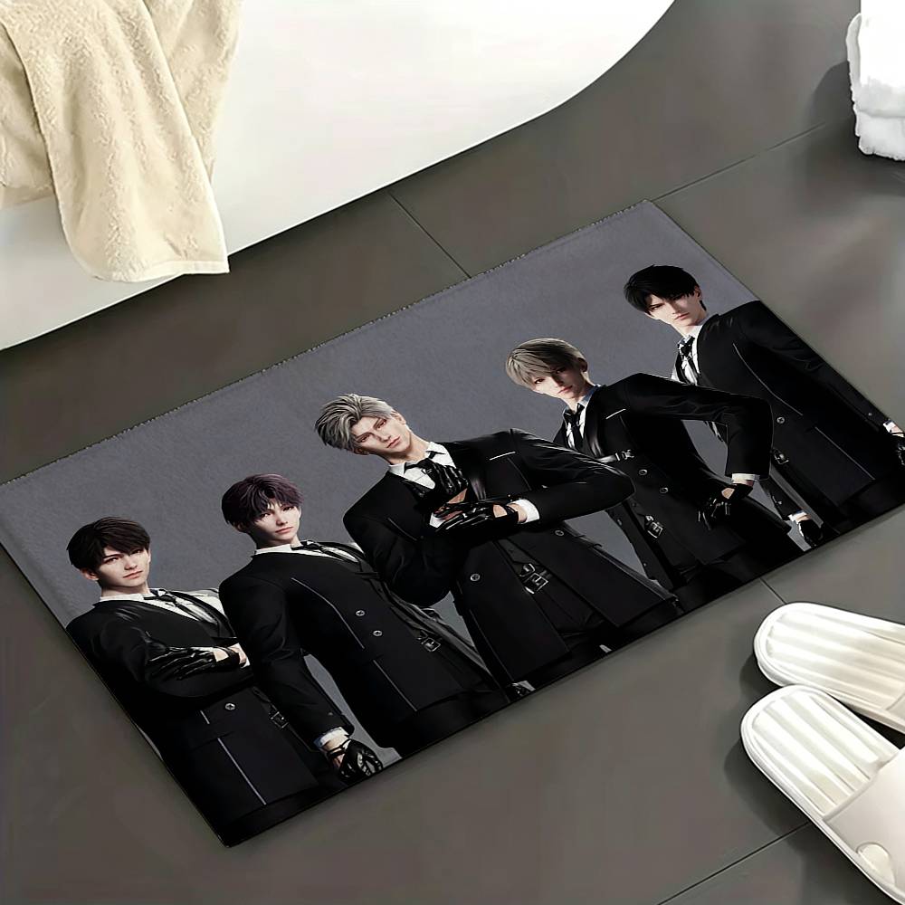 Game L-Love and D-Deepspace Floor Mat Soft Non Slip for Entry Door Bathroom Indoor Home Decorative Carpet