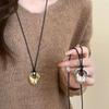 New Irregular Metal Pendant Necklace For Unisex Exquisite Simple Rope Chain Long Necklace On The Neck Accessories Gift Wholesale