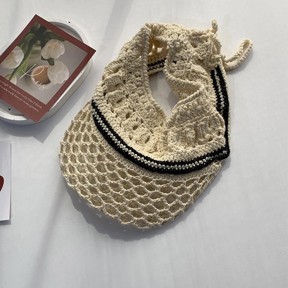 

Солнцезащитная шляпа-козырек с вырезами, вязаная шляпа на шнурке, простая вязаная кепка с открытым верхом, уличная одежда бежевый