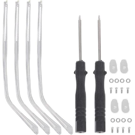 Uonlytech 2 Pairs Metal Glasses Replacement Arms Glasses Replacement Temple Glasses Arm Legs Glasses Repair Kit with Screws for Glasses Sunglasses