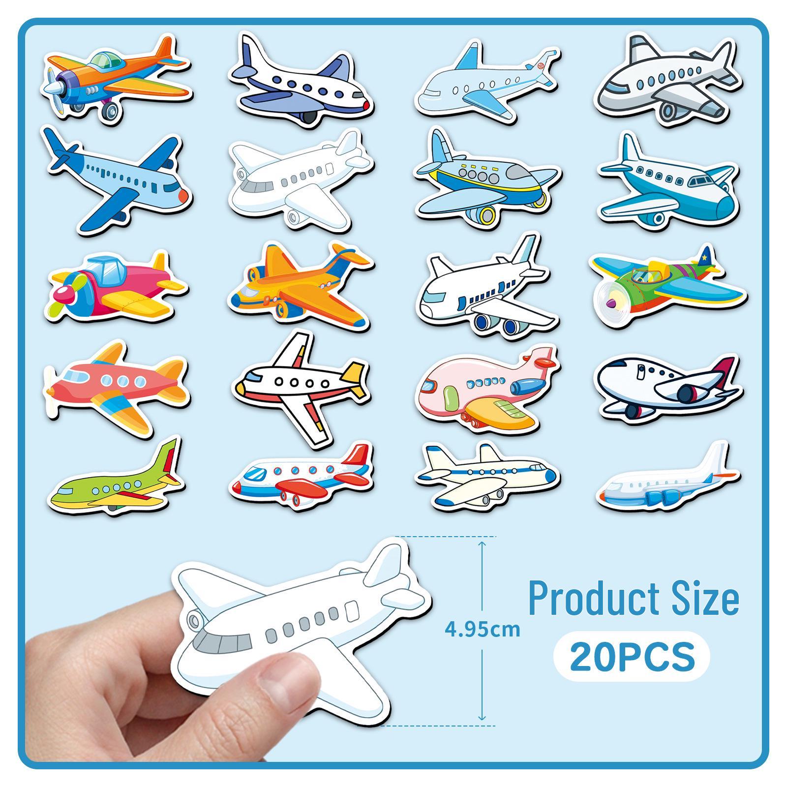 20-Piece Cartoon Vehicle Refrigerator Magnets – Cute, Creative, Waterproof DIY Stickers 5.5-8.5CM