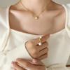 18K Gold-Plated Titanium Steel Necklace with Shell Pearl - Hypoallergenic Japanese-Korean Fashion Design