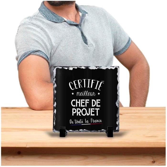 Cadre photo - Ardoise - 15cm x 15cm - Noir - Objets décoratifs