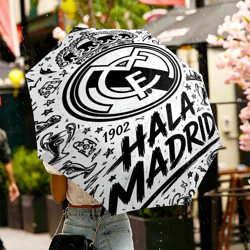 Football team Madrid Print Umbrella Automatic Opening/ Closing - Portable Foldable Design - Daily use for Travel/Outdoor - Gift for Birthday
